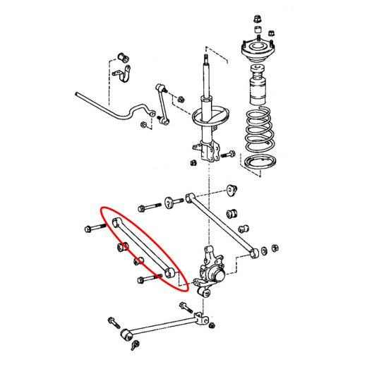 Рычаг задний Toyota Vista/ Camry '94-'98 нижний поперечный 2WD R8