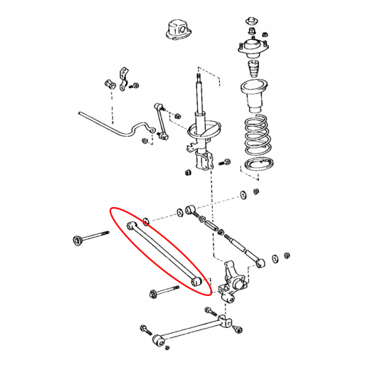 Рычаг задний Toyota Windom/ Scepter/ Camry '91-'96 нижний поперечный 2WD FEBEST