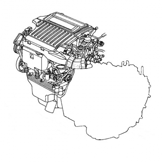 Двигатель контрактный Honda 1,3L LDA-MF3 VTEC