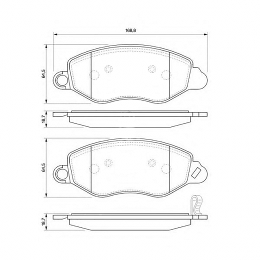 Колодки тормозные передние Delphi LP1583 дисковые
