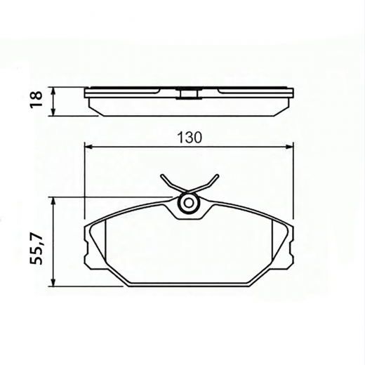 Колодки тормозные передние Delphi LP1744 дисковые