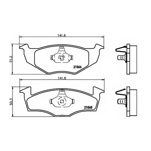 Колодки тормозные передние Akyoto AKD-1057 дисковые