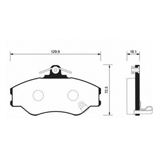 Колодки тормозные передние Mando MPH-05 дисковые