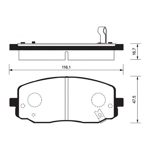 Колодки тормозные передние Mando MPK-25 дисковые