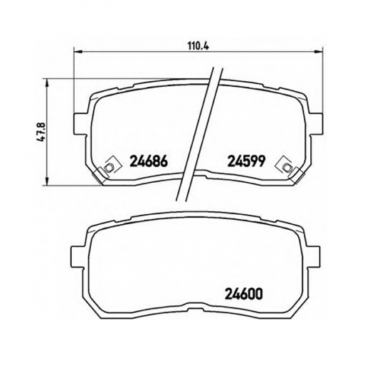Колодки тормозные задние Parts Mall PKA-037 дисковые