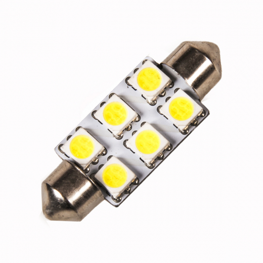Лампа диод белый C5W DL-FT3812W LED Deon