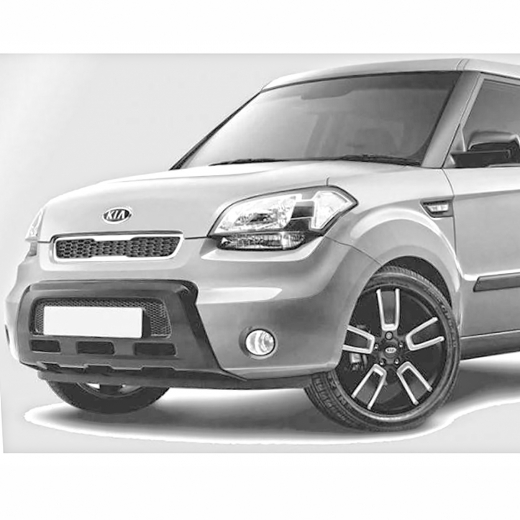 Молдинг бампера Kia Soul '11-'14 переднего левый API (Тайвань) 