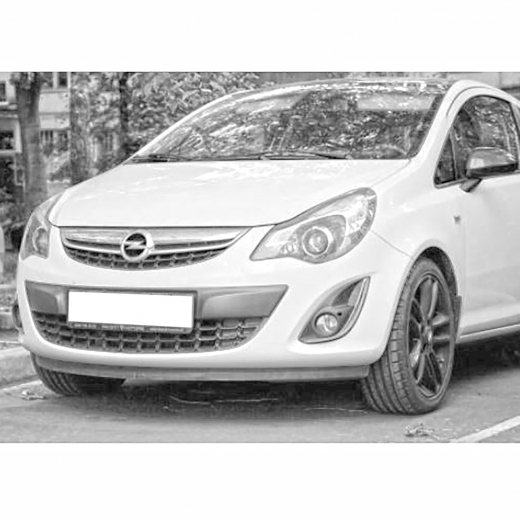 Накладка бампера (губа) Opel Corsa '06-'14 передняя левая низ API (Тайвань) 