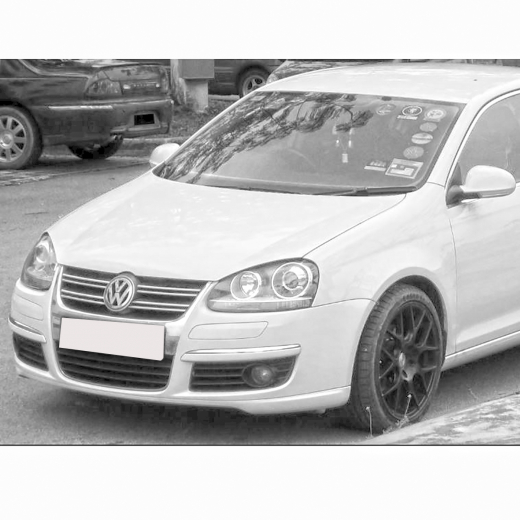 Молдинг бампера Volkswagen Golf Wagon '07-'09/ Jetta '05-'10 передний левый под омыватель фар API (Тайвань) 