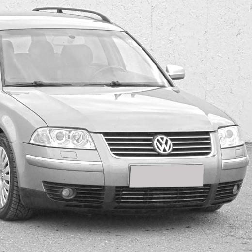Молдинг бампера Volkswagen Passat '00-'05 передний левый вверх хром API (Тайвань)