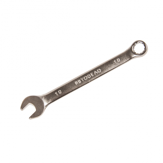 Ключ гаечный рожковый 10 мм рожковый-накидной Автодело
