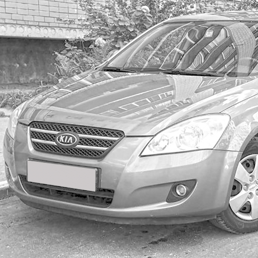 Решетка бампера Kia Cee'd '06-'10 передняя API (Тайвань)