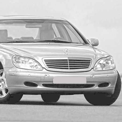 Решетка бампера Mercedes-Benz S '99-'02 передняя API (Тайвань)