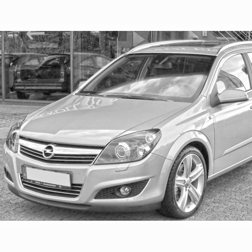 Решетка бампера Opel Astra H '04-'09 передняя API (Тайвань) 