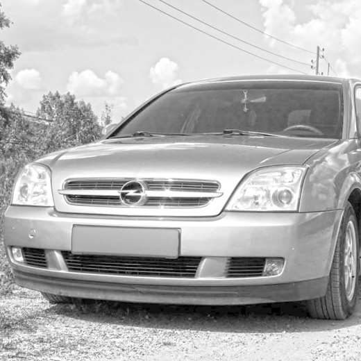 Решетка бампера Opel Vectra '02-'05 передняя API (Тайвань)