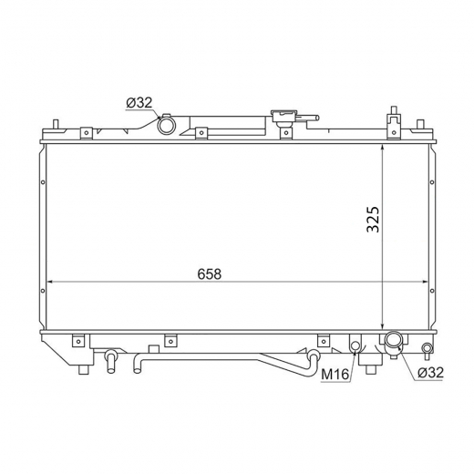Радиатор охлаждения Toyota Avensis '97-'03 (3ZZ-FE, 1ZZ-FE, 3S-FE) Panda