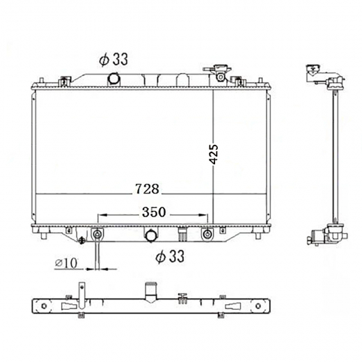 Радиатор охлаждения Mazda CX-5 '11-'17 (PE-VPS, PY-VPS, SKYACTIV-D,SH-VPTS) SAT Китай