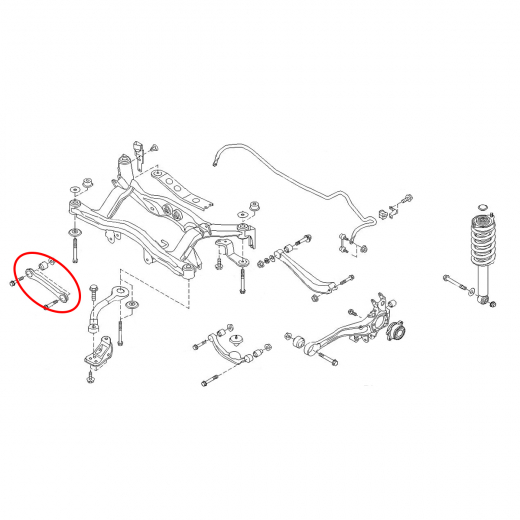 Рычаг задний Subaru Legacy/ B4/ Lancaster/ Outback '97-'09 нижний 4WD FEBEST