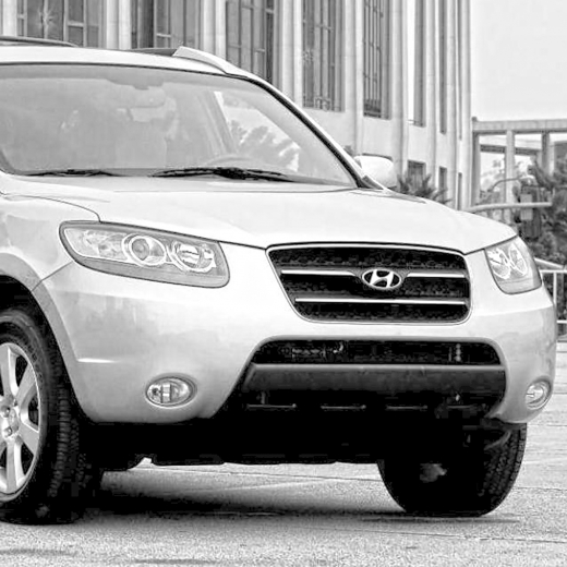 Решетка бампера Hyundai Santa Fe '06-'09 передняя в бампер низ Корея