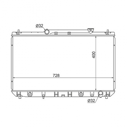 Радиатор охлаждения Toyota Mark II Qualis/ Camry / Gracia '96-'01 (5S-FE) Panda