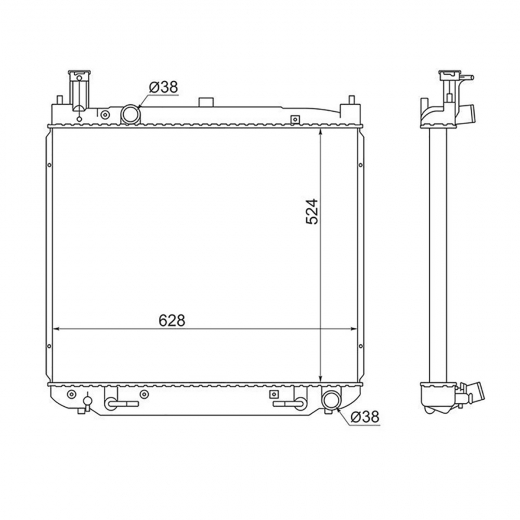 Радиатор охлаждения Toyota Hiace Regius '97-'02/ Granvia/ Grand Hiace '95-'02 (1KZ-TE) AT Panda