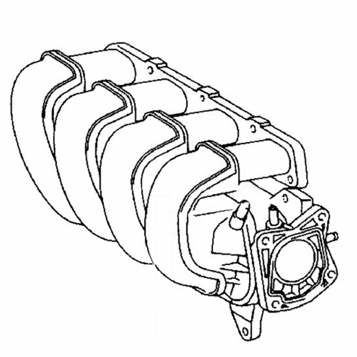 Коллектор впускной Toyota Corolla/ Fielder '00-'06/ Runx/ Allex '01-'06/ Wish '03-'09/ Vista/ Ardeo '98-'03/ Rav4/ Opa '00-'05/ Spacio/ Premio/ Allion '01-'07/ Voltz '02-'04/ Isis '04-'09/ Caldina '02-'07 (1ZZ-FE) Контрактный 