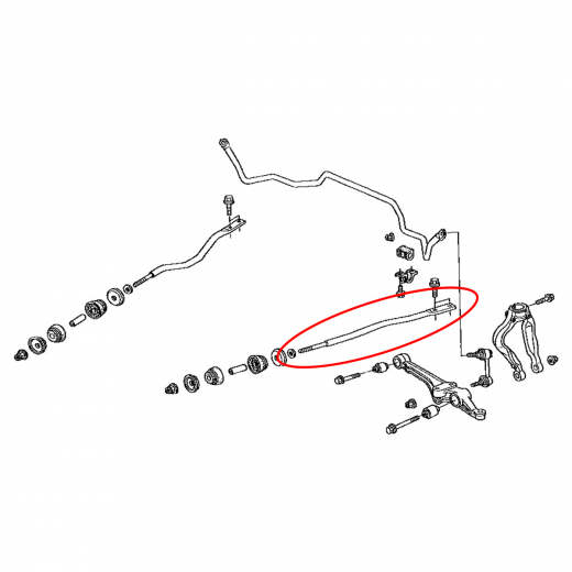 Рычаг передний Honda Inspire/ Saber/ Accord '98-'03 левый нижний растяжка 2WD контрактный