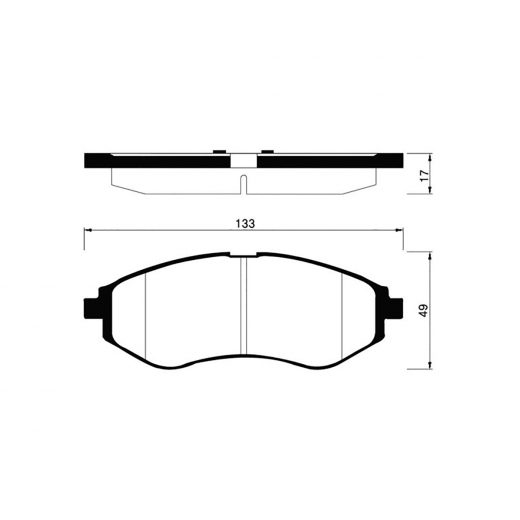 Колодки тормозные передние Madfil PN0370 дисковые