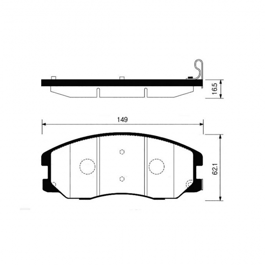 Колодки тормозные передние Madfil PN0068 дисковые