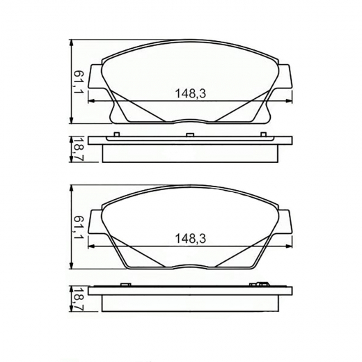 Колодки тормозные передние Madfil PN0391 дисковые