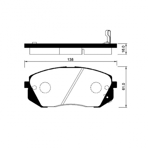 Колодки тормозные передние Madfil PN0052 дисковые