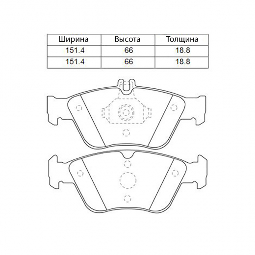 Колодки тормозные передние Madfil PN0026W дисковые