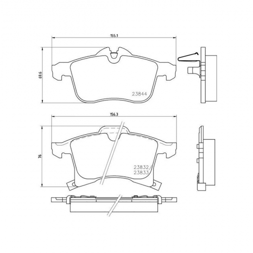 Колодки тормозные передние Madfil PN0355 дисковые