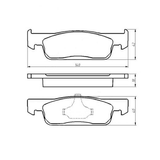 Колодки тормозные передние Madfil PN43002 дисковые