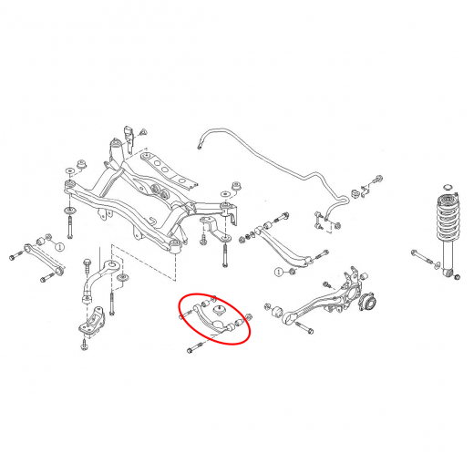 Рычаг задний Subaru Legacy Lancaster/ Outback '97-'09 правый верхний 4WD контрактный
