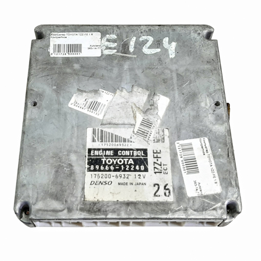 Компьютер двигателя Toyota Corolla '00-'07/ Allex '01-'06/ Allex '00-'02/ Fielder '00-'06/ Fielder '00-'02/ Runx '01-'06/ Runx '00-'02 (1NZ-FE, 1ZZ-FE) 2WD, 4WD AT контрактный 89666-12240