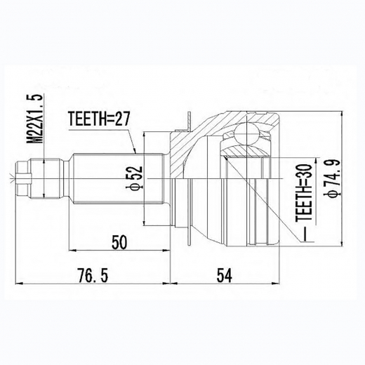 Шрус наружный переднего привода Subaru Legacy, Impreza, Forester, Xv ASVA SB-B13
