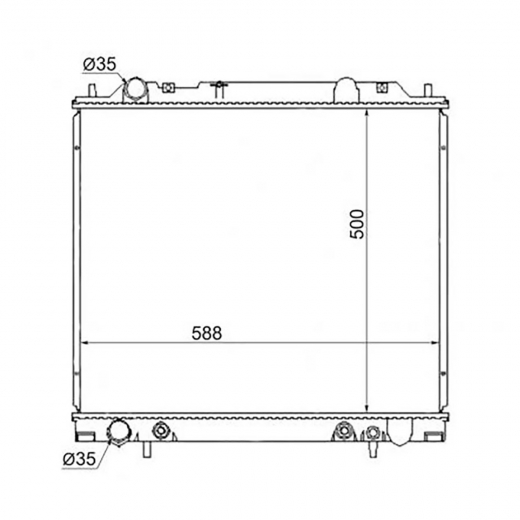 Радиатор охлаждения Mitsubishi Delica '94-'07 (4M40-T, 4M40-TE) Panda