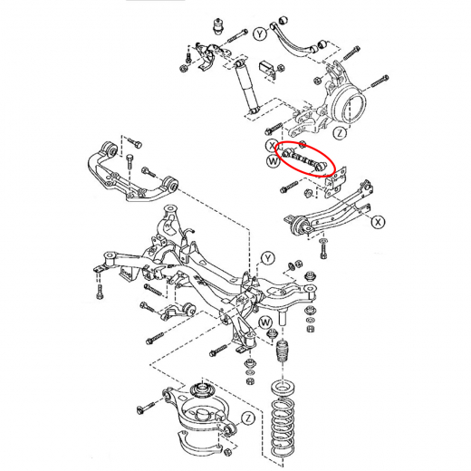 Рычаг задний Mazda 6/ Atenza '02-'08 нижний поперечный регулируемый 4WD FEBEST