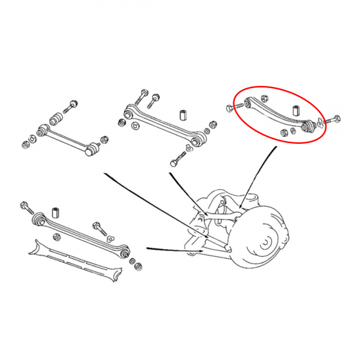 Рычаг задний Mercedes-Benz E '95-'03/ C '93-'07 верхний SWAG