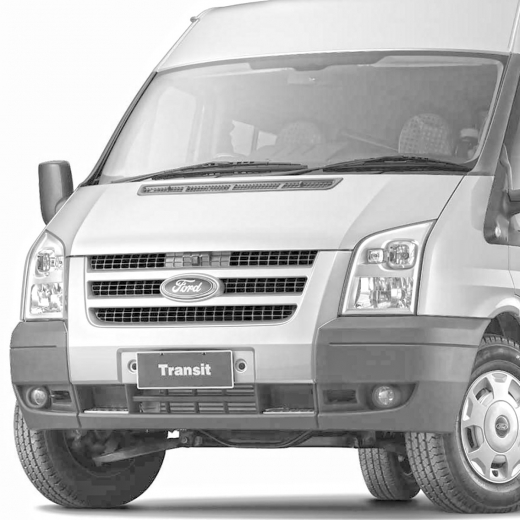 Боковина бампера (ласта) Ford Transit '06-'14 передняя левая отверстия по туманку API (Тайвань)
