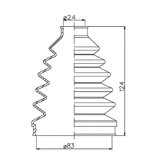Пыльник шруса приводного вала наружный R8 44018-S6M-000
