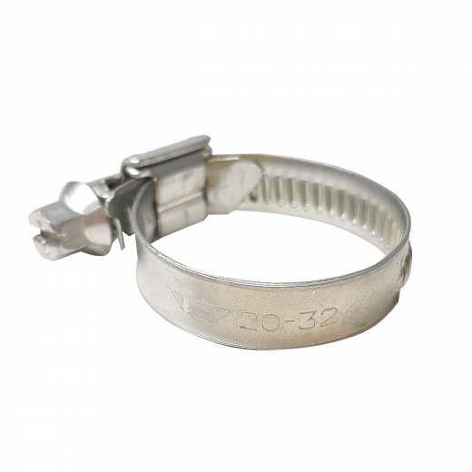 Хомут универсальный (крепеж) 20-32мм/20-35мм червячный оцинкованый ТРУД