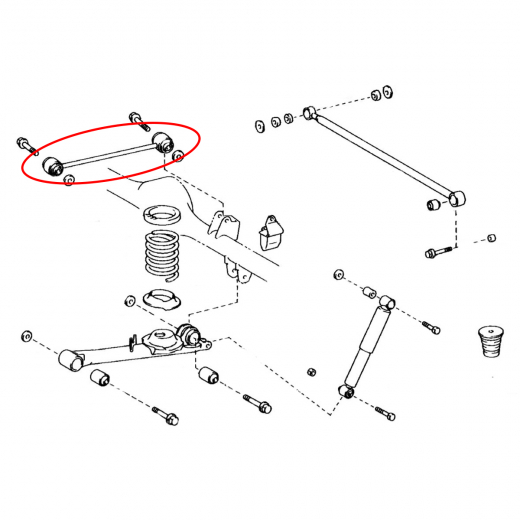 Рычаг задний Toyota Lite/ Townace/ Noah/ Van '96-'08 верхний продольный контрактный