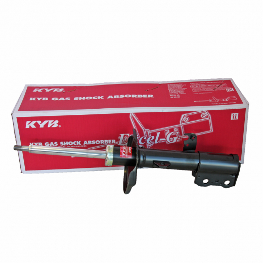 Стойка амортизатора Toyota Premio/ Allion '01-'07/ Allex/ Corolla/ Fielder/ Runx '00-'06/ Spacio '01-'07/ Will VS '01-'04 передняя левая (Excel-G) KYB (Япония) 334377