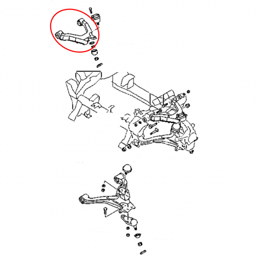 Рычаг передний Mitsubishi Pajero '99-'18 левый верхний 4WD контрактный