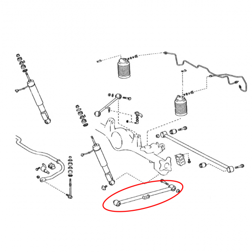 Рычаг задний Toyota Land Cruiser Prado/ Hilux Surf/ 4Runner '02-'09 нижний контрактный