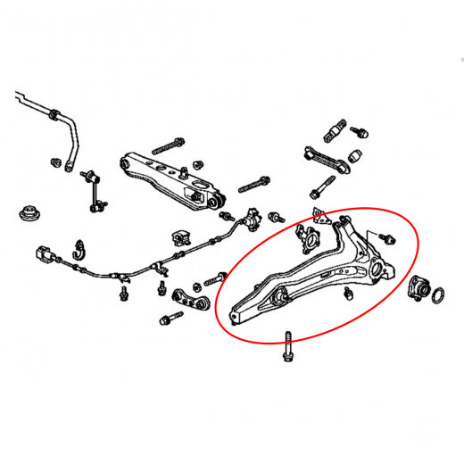 Рычаг задний Honda CR-V '95-'98 левый нижний продольный контрактный