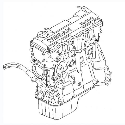 Двигатель контрактный Nissan 1,5L GA15E, 12 клапанный