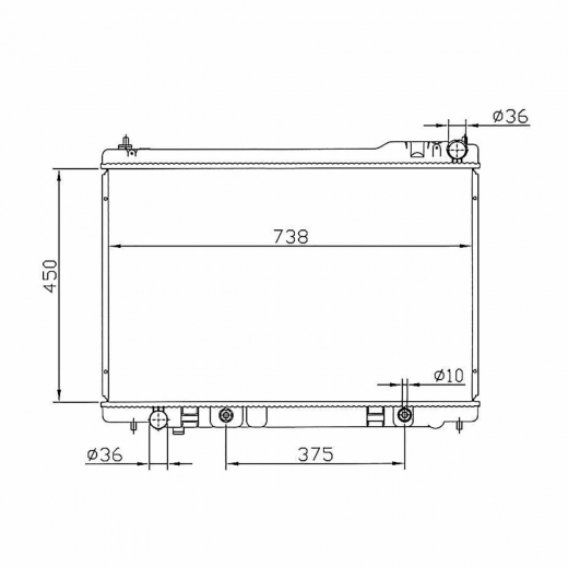 Радиатор охлаждения Infiniti FX '03-'08 (VQ35DE) Panda